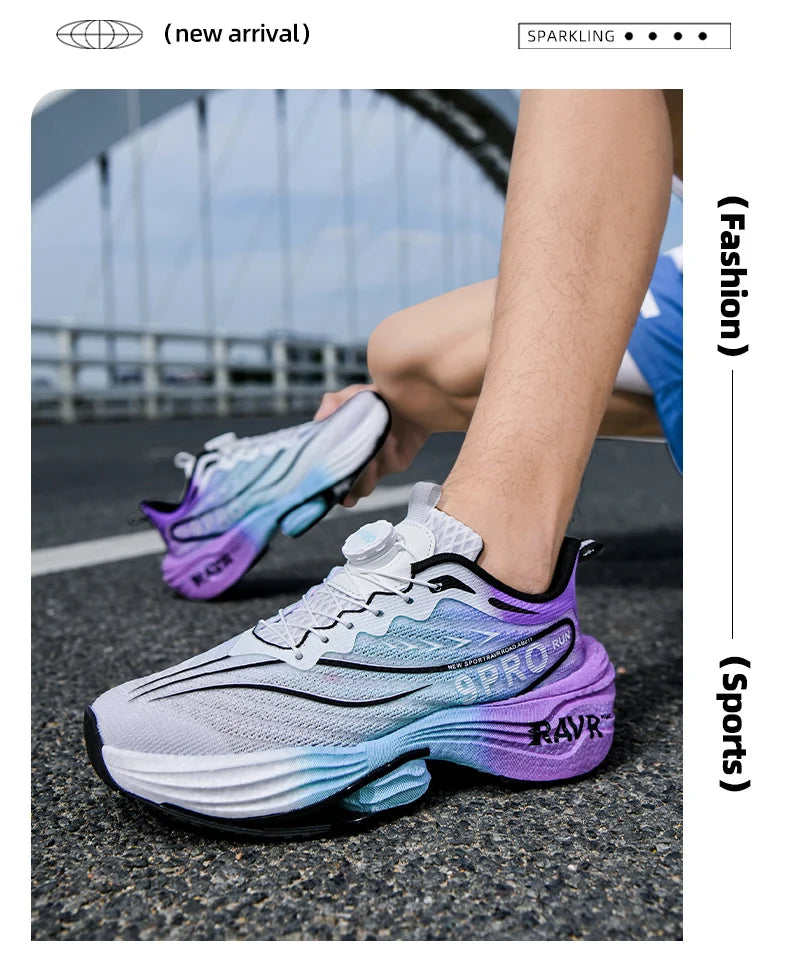 Marathon Running Shoes with Carbon Plate | Lightweight Breathable Non-Slip Sports Sneakers