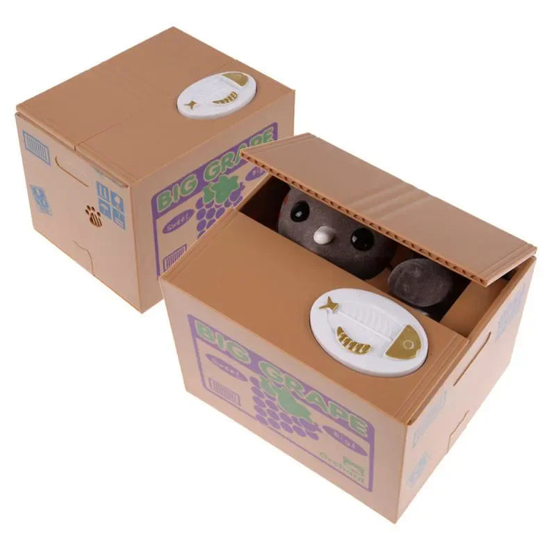 Panda Coin Box Kids Money Bank Automated Cat Thief Money Boxes Toy Gift for Children Coin Piggy Money Saving Box Christmas gift - trendingshoping.com