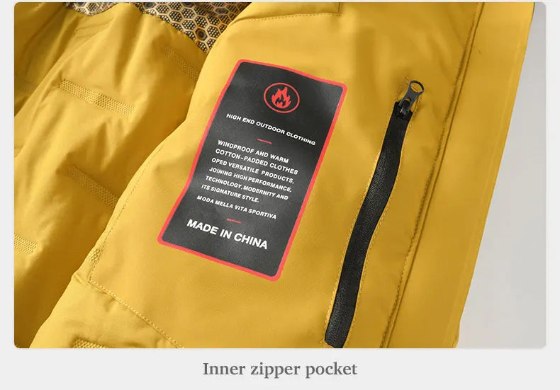 JNLN Unisex Waterproof Winter Fleece Jacket Windproof Thermal Outdoor Raincoat for Hiking Camping Skiing