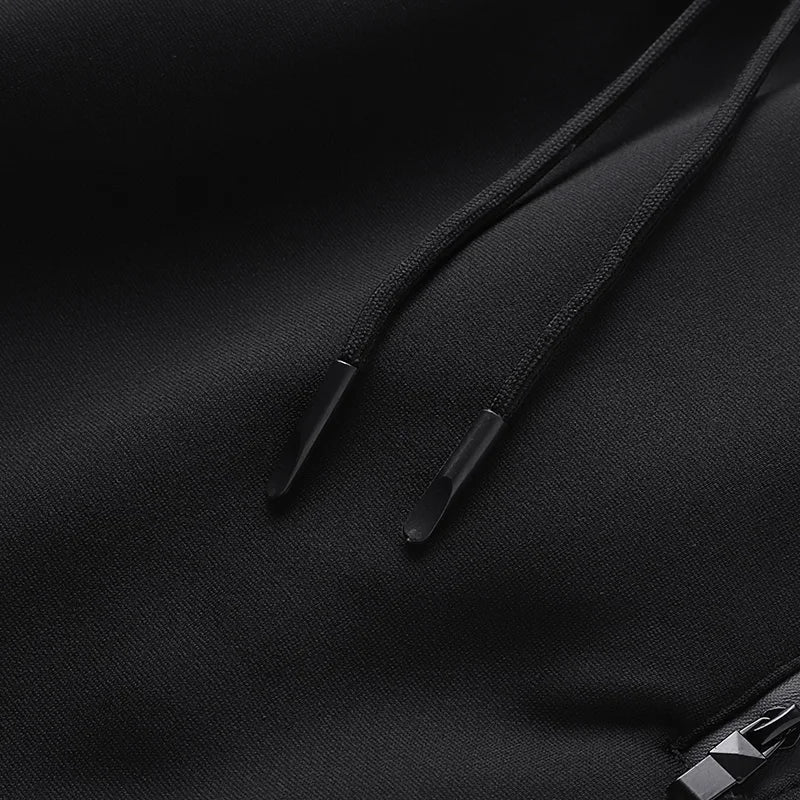 Mens Winter Tech Fleece Tracksuit Set Warm Hooded Sweatshirt and Pants Two Piece