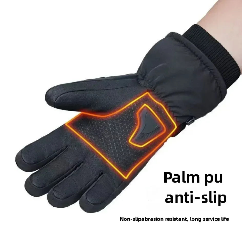 Rechargeable Heated Motorcycle Gloves Men Warm Tactical Cycling Gloves