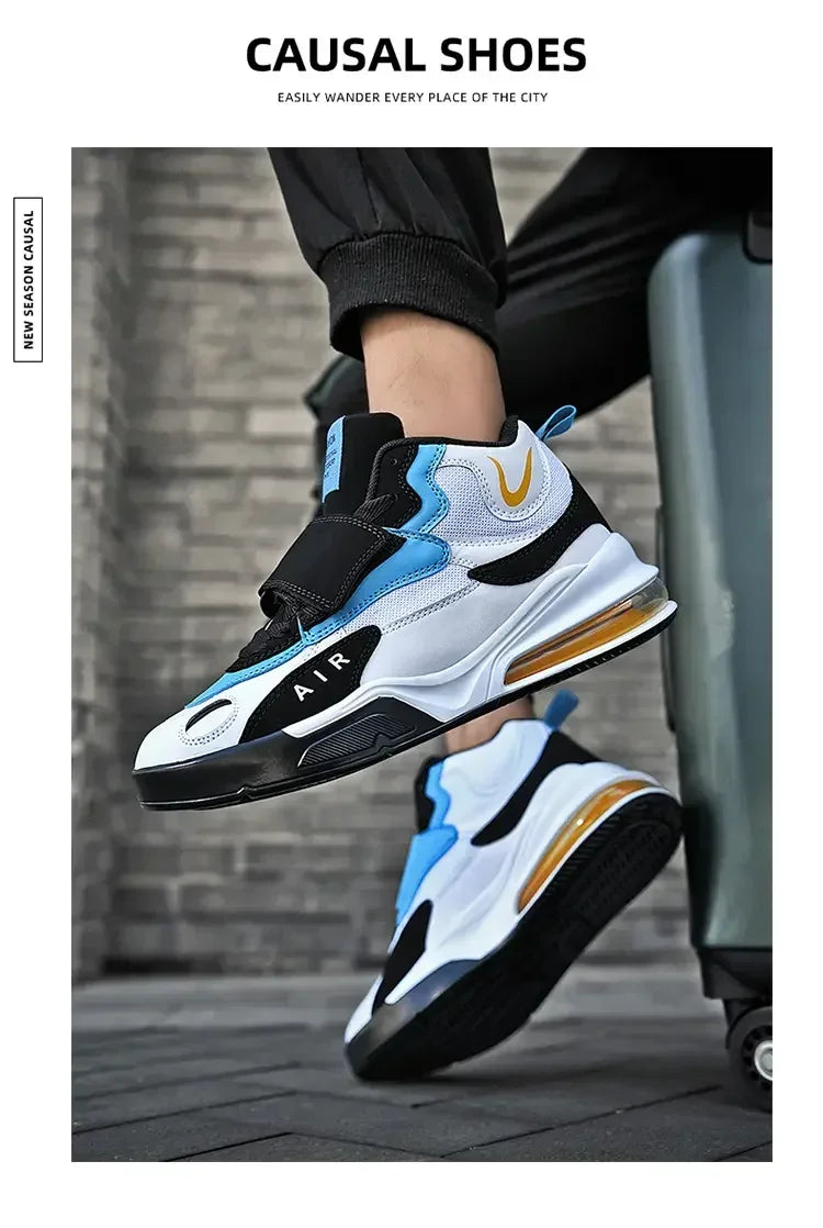 2025 Air Cushion Basketball Sneakers | Breathable Men & Women Outdoor Training Shoes