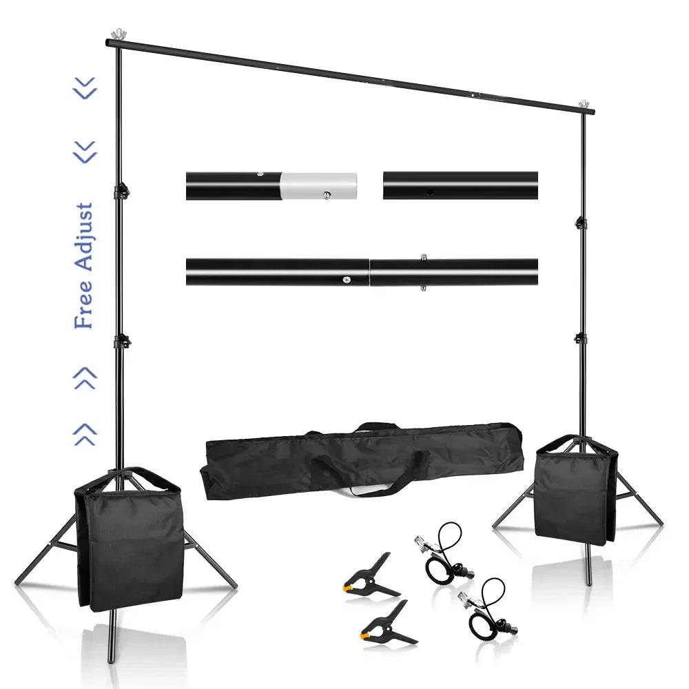 SH 2.6m*3m Suit Adjustable Backdrop Stand for Photography Wedding Photo Studio Backdrop Video Background Frame - trendingshoping.com