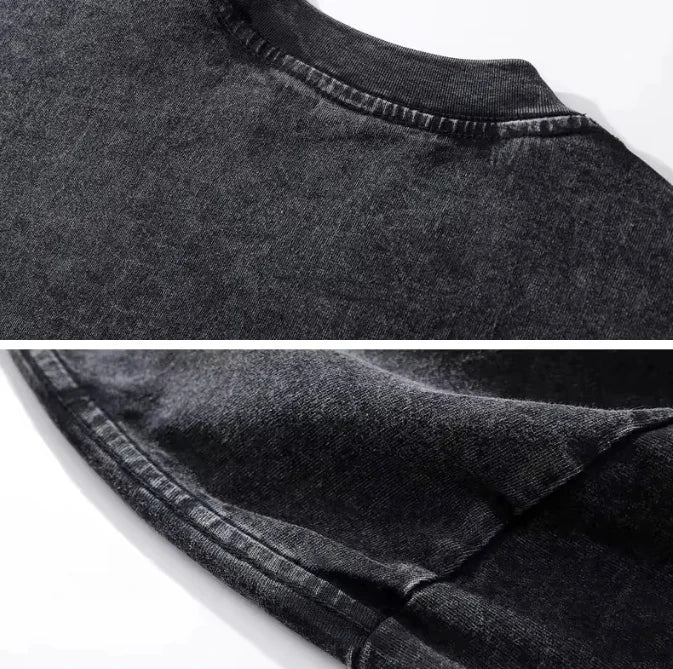 Washed T Shirts Psychonaut 4 Logo Hip Hop T-Shirts High Street Rock Death Metal Streetwear 100% Cotton Tops Tee Shirt Men Women