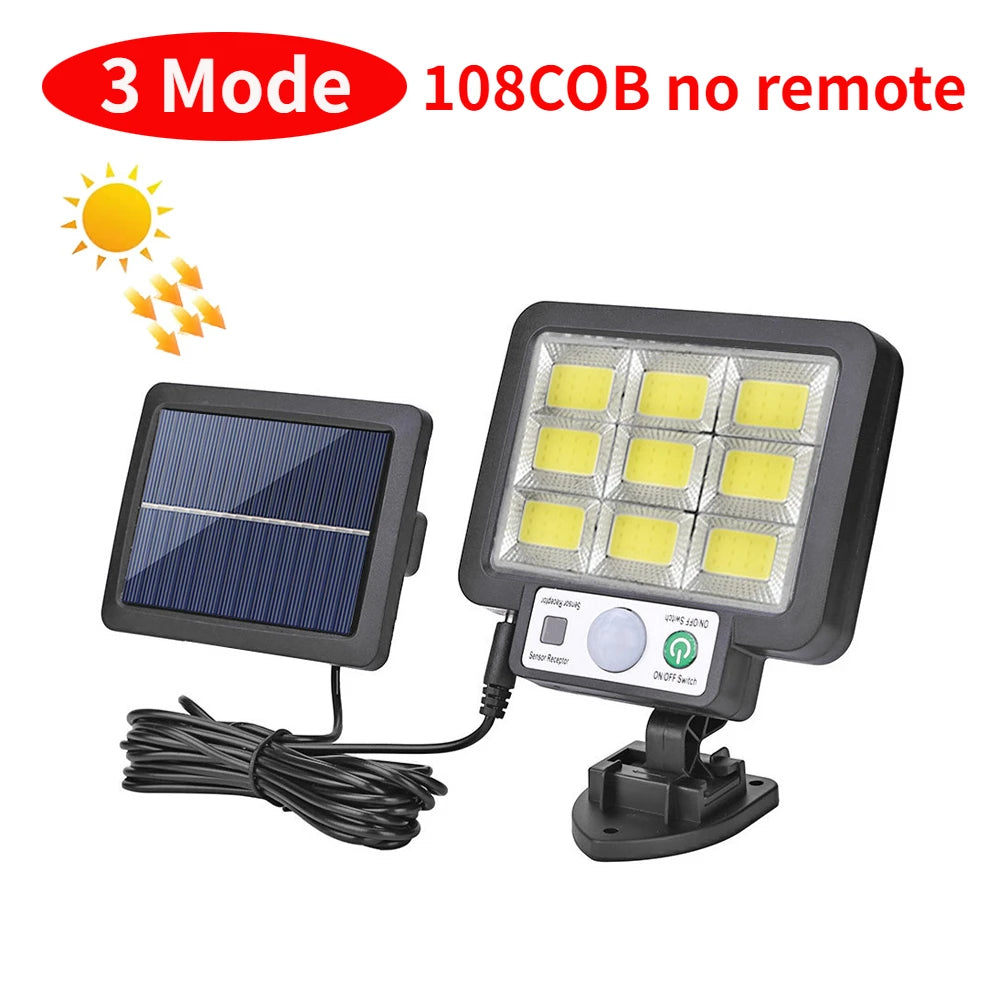 LED Solar Split Wall Lamp 3 Mode Waterproof Motion Sensor Lamp Security Outdoor Street Lighting Solar Lamp for Garden Wall Light - trendingshoping.com