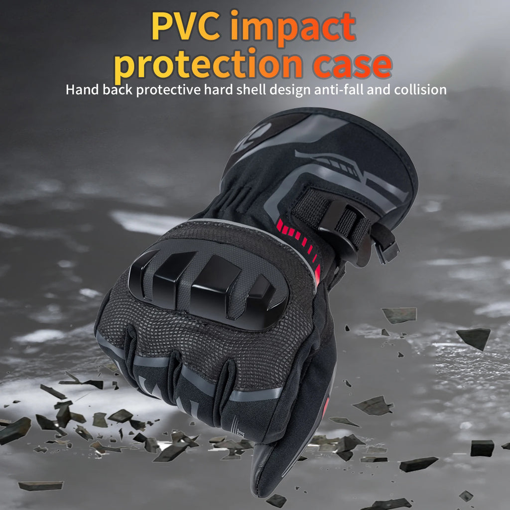 JCAA-Durable Motorcycle Riding Gloves for Men Women,Waterproof,Touchscreen,Anti-Slip,Anti-Fall,Protective,Bike,Moto,Warm Winter