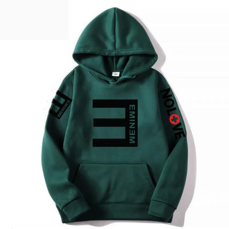 Eminem Music Album Hoodie – World Tour Graphic Oversized Sweatshirt for Men & Women, Hip Hop Streetwear