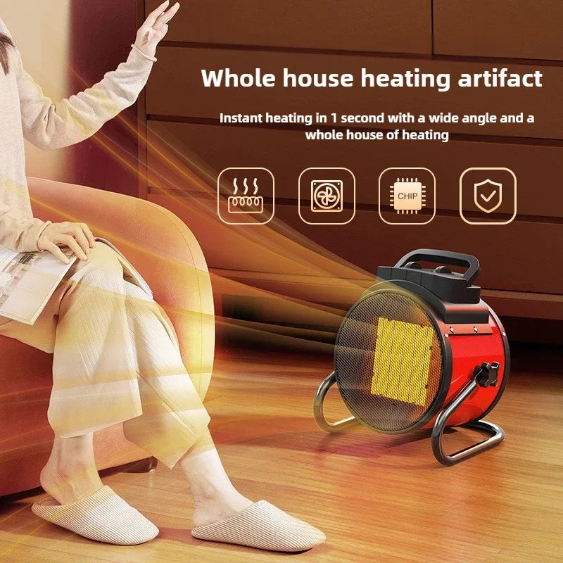 Smart Temperature-Controlled Fan Heater Fast Heating with Smart Thermostat Multi-Purpose Heater For Home And Commercial Use