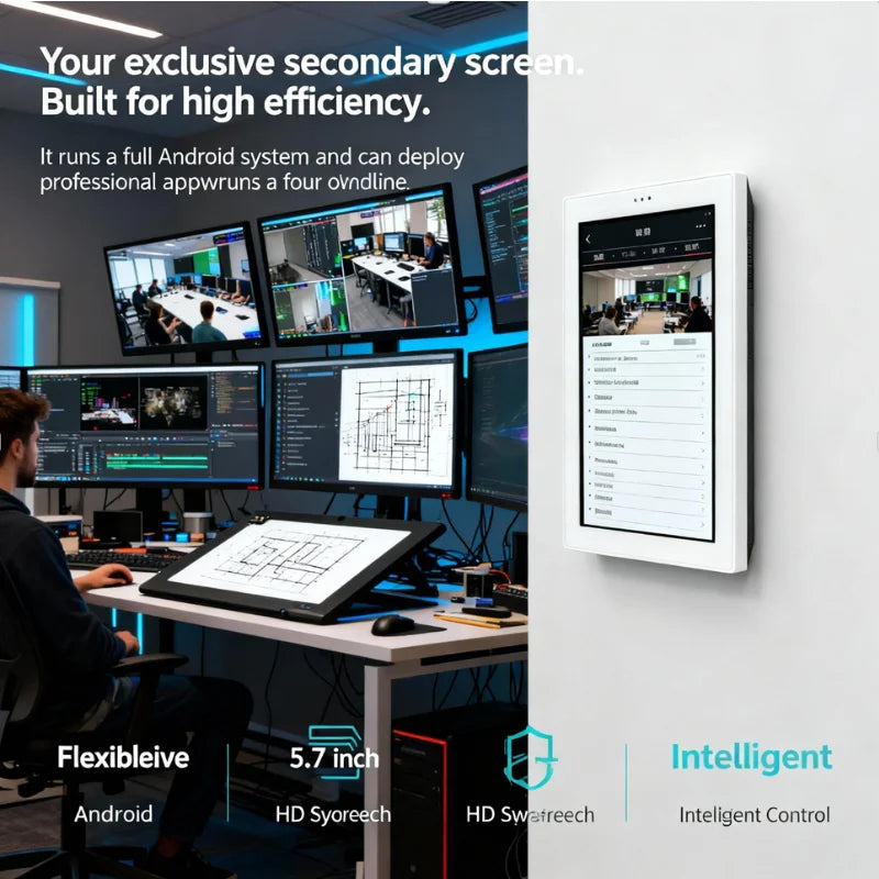 Smart Home Panel 5.7' Touch Screen Android Control Smart Switch Changeover Switch Third Party System for Home Automation