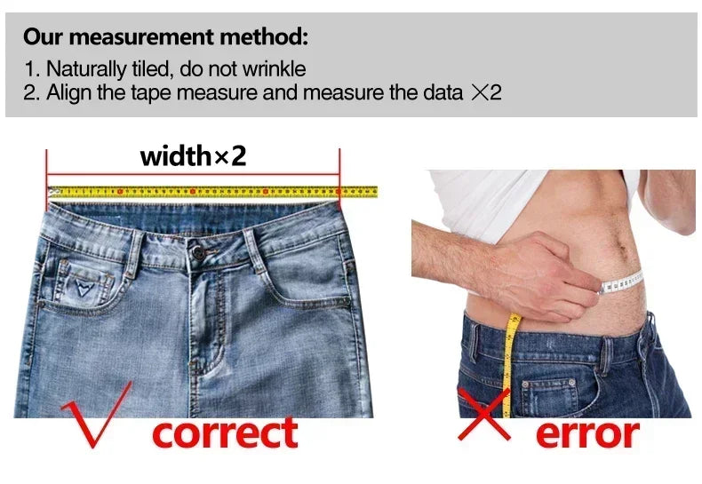 White Jeans Mens Fashion Straight Elastic Cotton Denim Pants Spring Autumn Business Casual Trousers