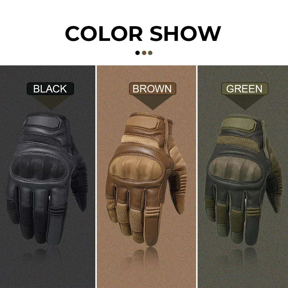 PU Leather Tactical Gloves Cycling Outdoor Touch Screen Sports Gloves
