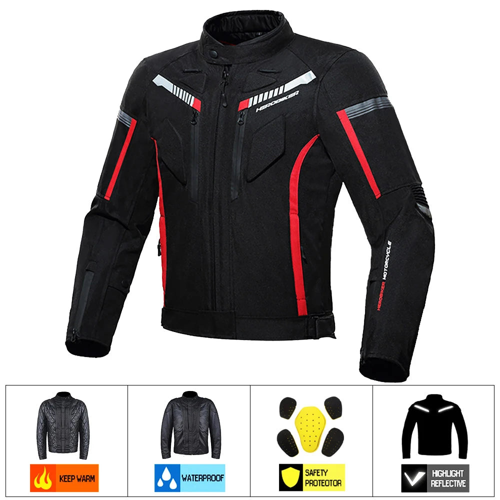 Waterproof Motorcycle Jacket and Pants Suit for Men and Women Detachable Interior Moto Clothes Keep Warm