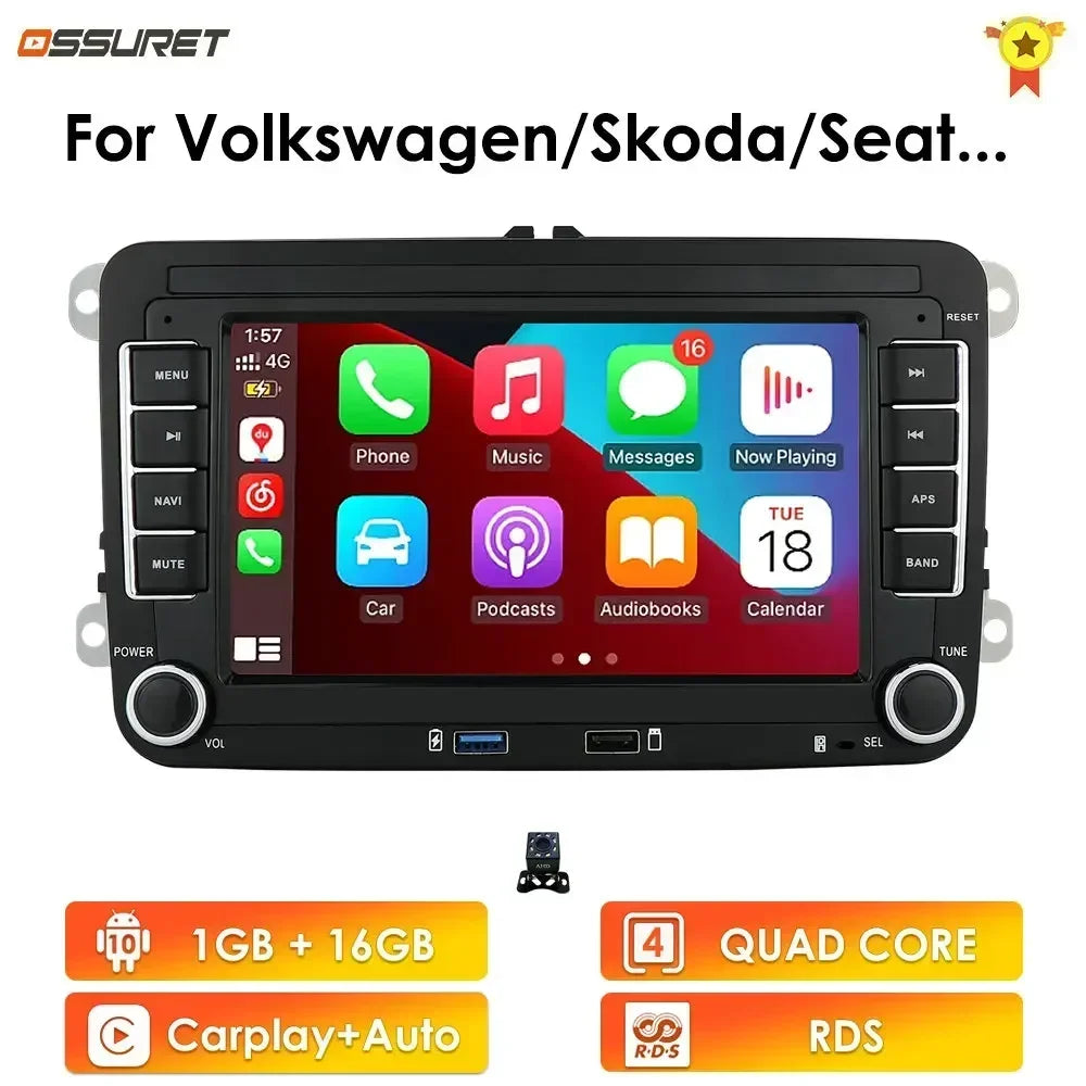 Android 13 Car Radio for VW POLO GOLF 5 6 Plus PASSAT B6 JETTA TIGUAN TOURAN SHARAN SCIROCCO CADDY Seat Carplay Audio Stereo GPS - trendingshoping.com