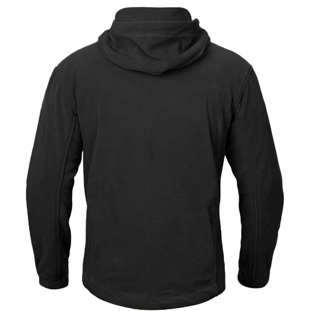 Men’s Full Zip Fleece Jacket – Winter Warm Windproof Outdoor Hoodie