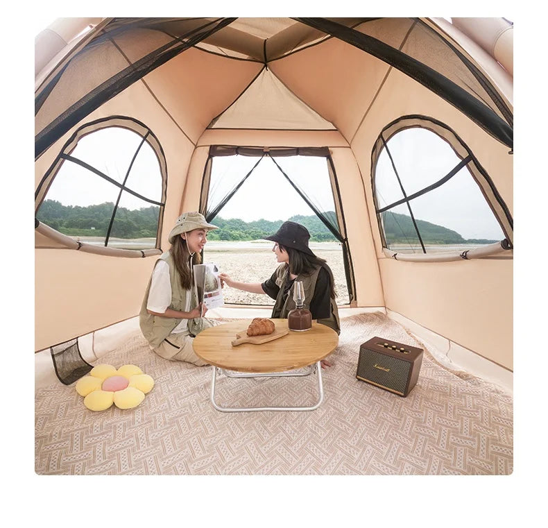 Lohascamping Large Inflatable Camping Air Tent For 4 To 5 People Family Hiking Outdoor Dome Shelter