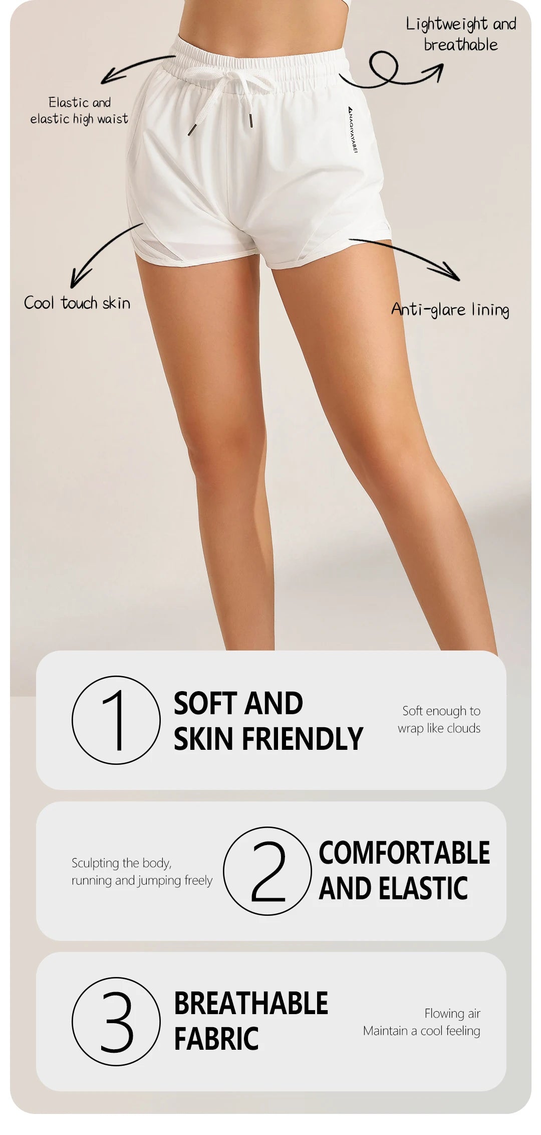 Women's High-Waisted Yoga Shorts - Seamless Workout & Running Gym Bottoms