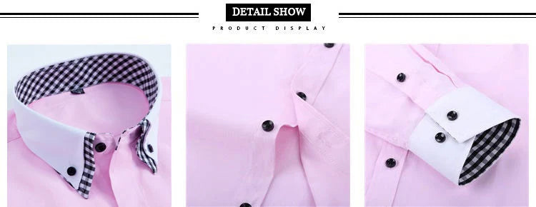 Men’s Long Sleeve Non-Iron Dress Shirt Regular Fit Formal Business Button Shirt