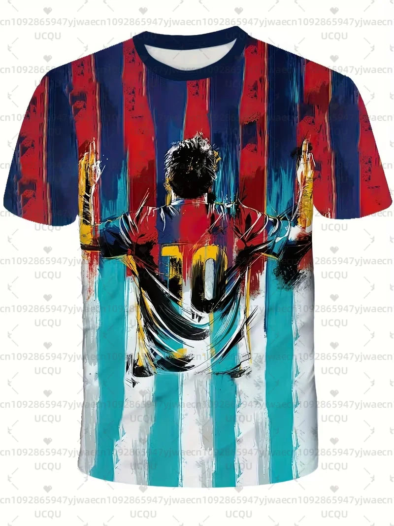 Number 10 Football Jersey 3D Printed Breathable Sports T Shirt Unisex