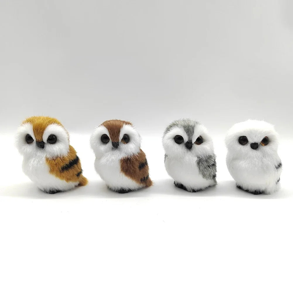 Simulation Owl Ornaments Plush Toys Cute Doll Artificial Fur Toy Christmas Tree Decor Pendant Christmas Gift For Kids Home Decor - trendingshoping.com
