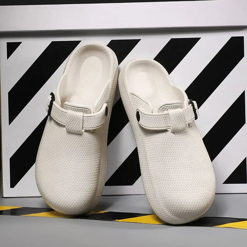 Bebealy Classic Men Clogs Men Garden Shoes Casual Nonslip Beach Slippers Men EVA Flat Sandals Vacation Waterproof Men Shoes 2025