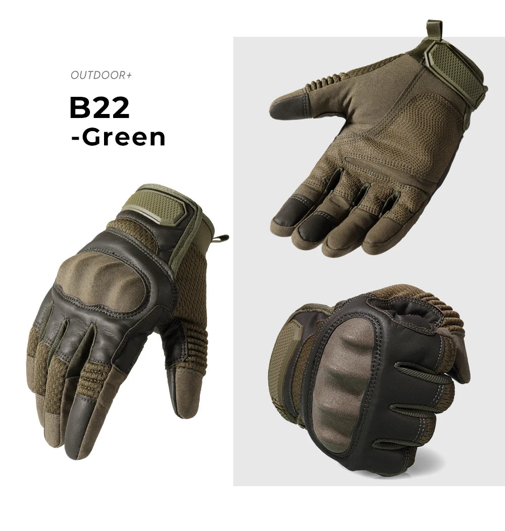 PU Leather Tactical Gloves Cycling Outdoor Touch Screen Sports Gloves
