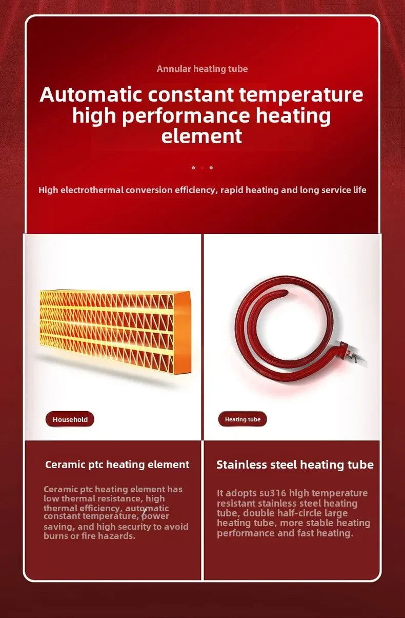 Smart Temperature-Controlled Fan Heater Fast Heating with Smart Thermostat Multi-Purpose Heater For Home And Commercial Use