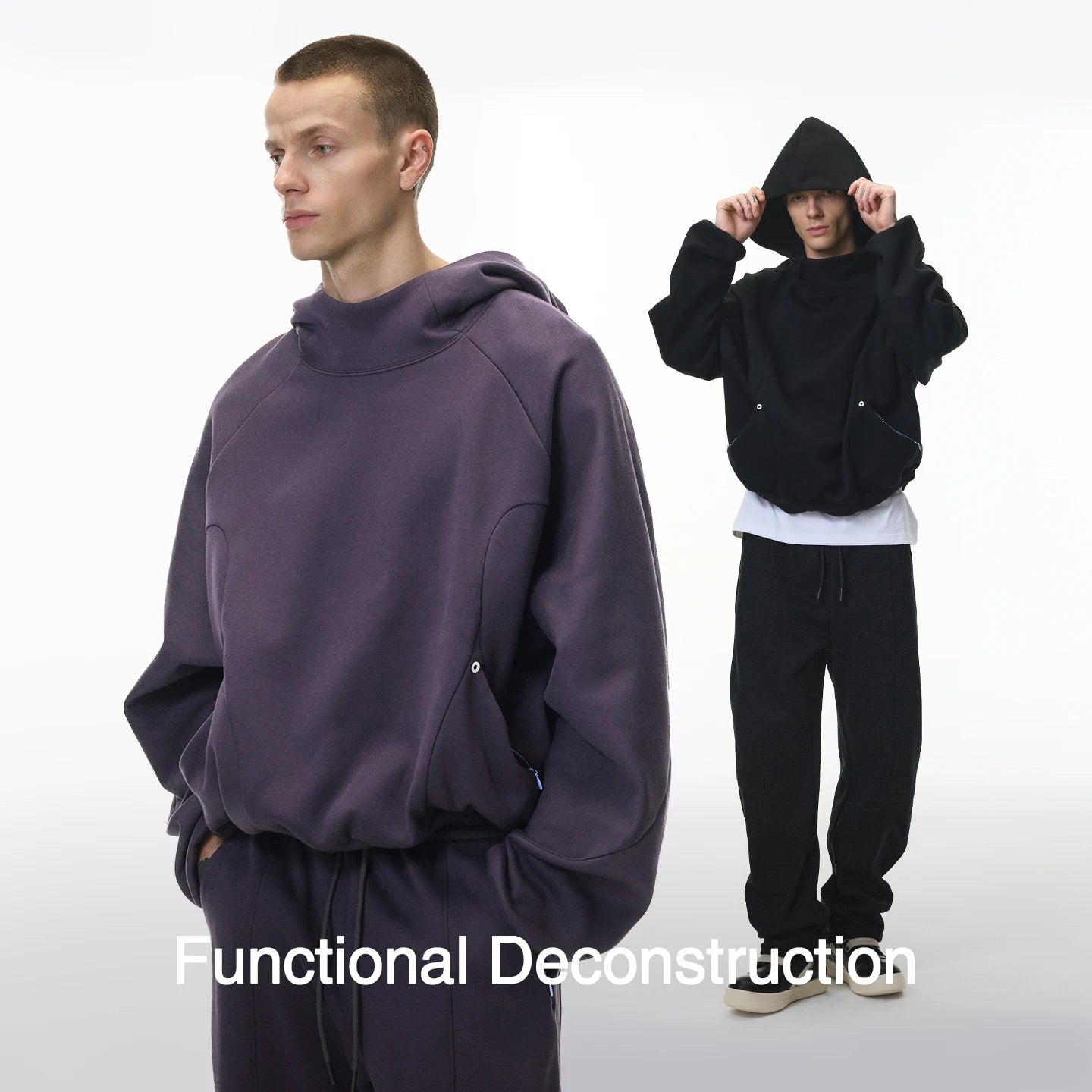 Inflation Men Tech Fleece Hoodie Tracksuit – 2025 Winter Warm Zip Up Jacket and Blade Pants Set