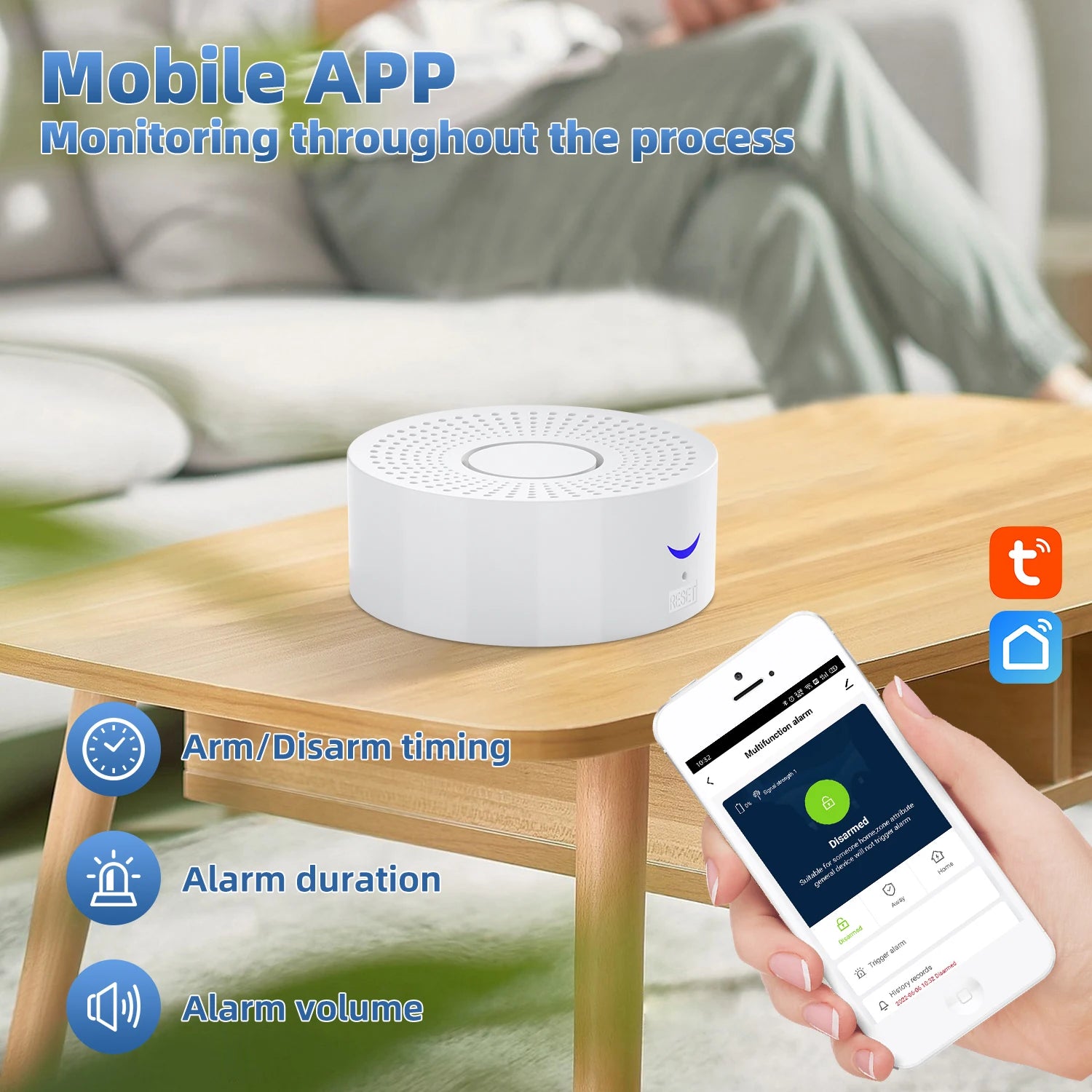 Wireless Wifi Smart Home Automation Security Alarm System With Door Sensor Motion Sensor Smart Life App Burglar Siren