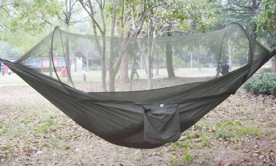 Two Person Outdoor Camping Hammock With Mosquito Net Portable Comfortable Sleeping Tent Bed