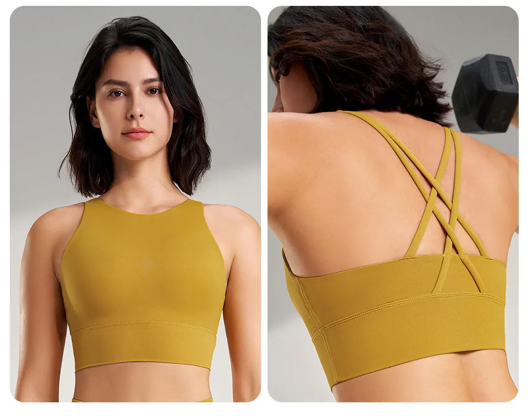 New women's sports underwear gym bra high-intensity sports yoga underwear quick-drying shockproof yoga undershirt