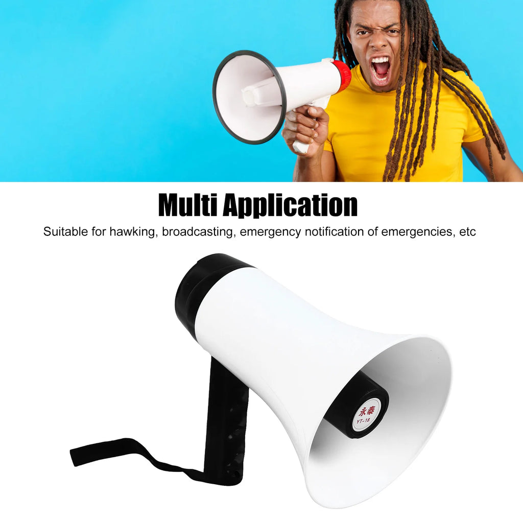 Handheld Megaphone  Rechargeable Support Recording Portable Bullhorn for Broadcasting Stall Megaphone Handheld Megaphone