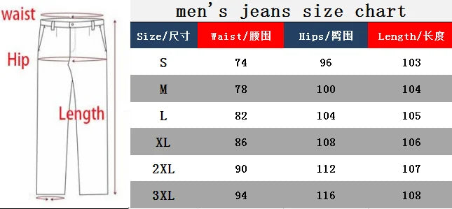 Men's Straight Leg Loose Jeans - Washed Denim Streetwear Trousers, Blue