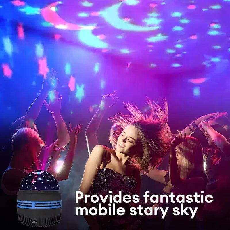 LED Starry Sky Night Lights USB Projector Lamp Magic Ball Moon Star Christmas Lights Home Room Atmosphere Decorations - trendingshoping.com