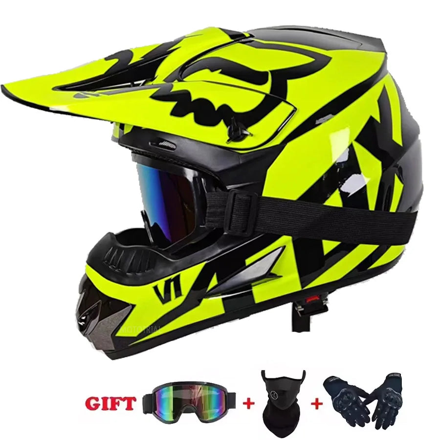 Motorcycle Helmet Youth Kids Child Full Helmet Children Helmets Motocross Casco Moto children Off-road Safety Protection DOT