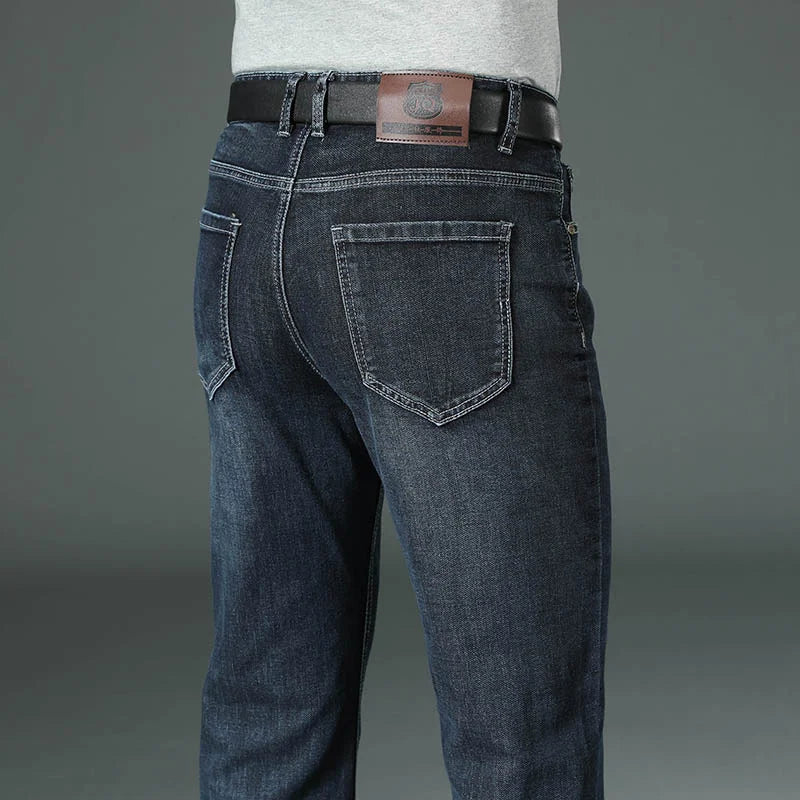 Jeans Men Mens Flared Boot Cut Leg Designer Classic Denim High Waist Stretch Loose Blue Jeans