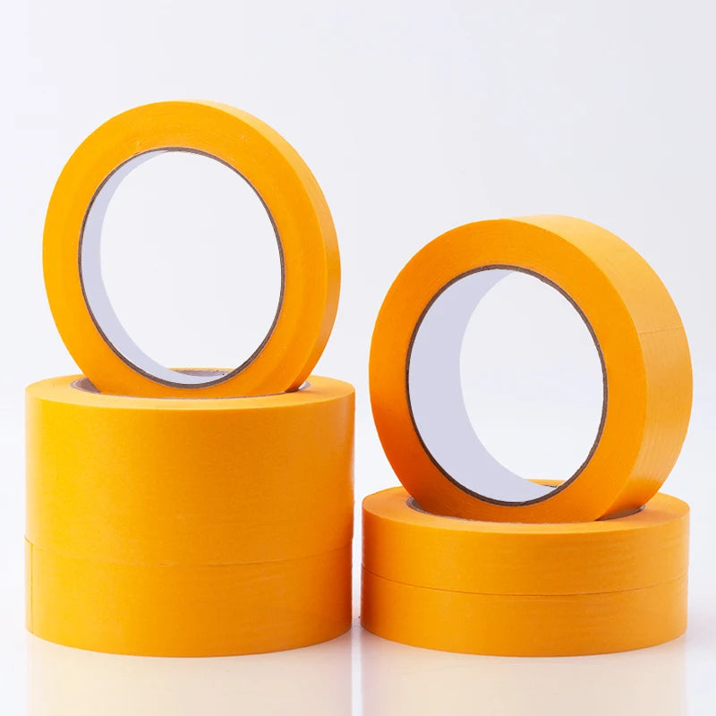 yellow Adhesive Masking Tape | Textured Paper for Car Paint & Decorationting Model Tool