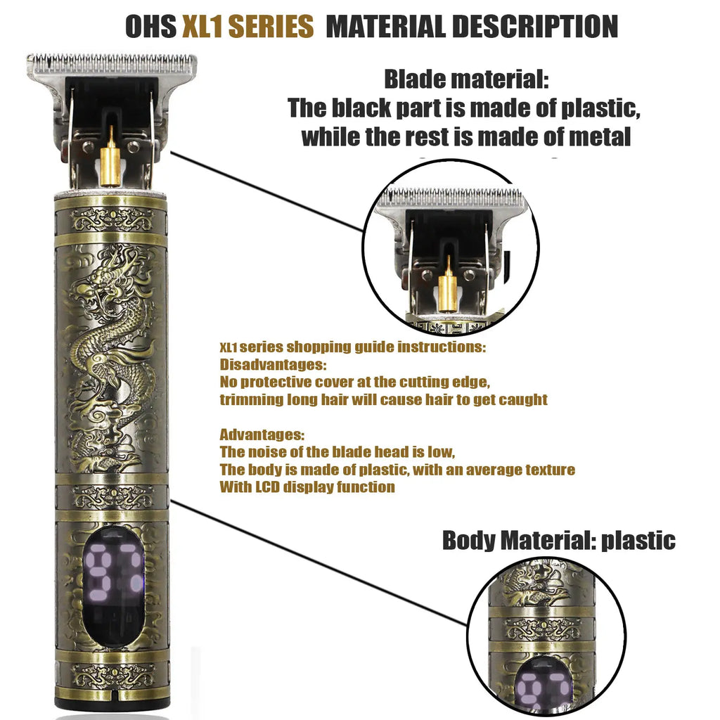 T9 Hair Clipper Repair Beard Shaving Body Hair Trimmer Clippers Electric Machine Men Haircut Machine 0mm Barber Shaver - trendingshoping.com