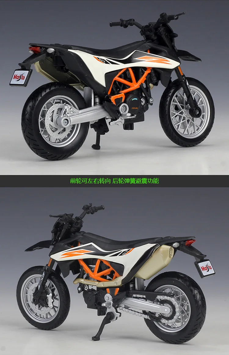 Maisto 1:18 Ktm 690 Smc R Simulation Alloy Motorcycle Model With Base