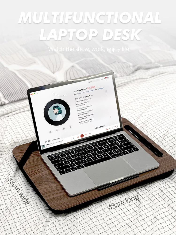 Laptop Desk Lazy Person Laptop Desk Portable With Handheld Ipad Slot Phone Slot Suitable For Bed Sofa Car - trendingshoping.com