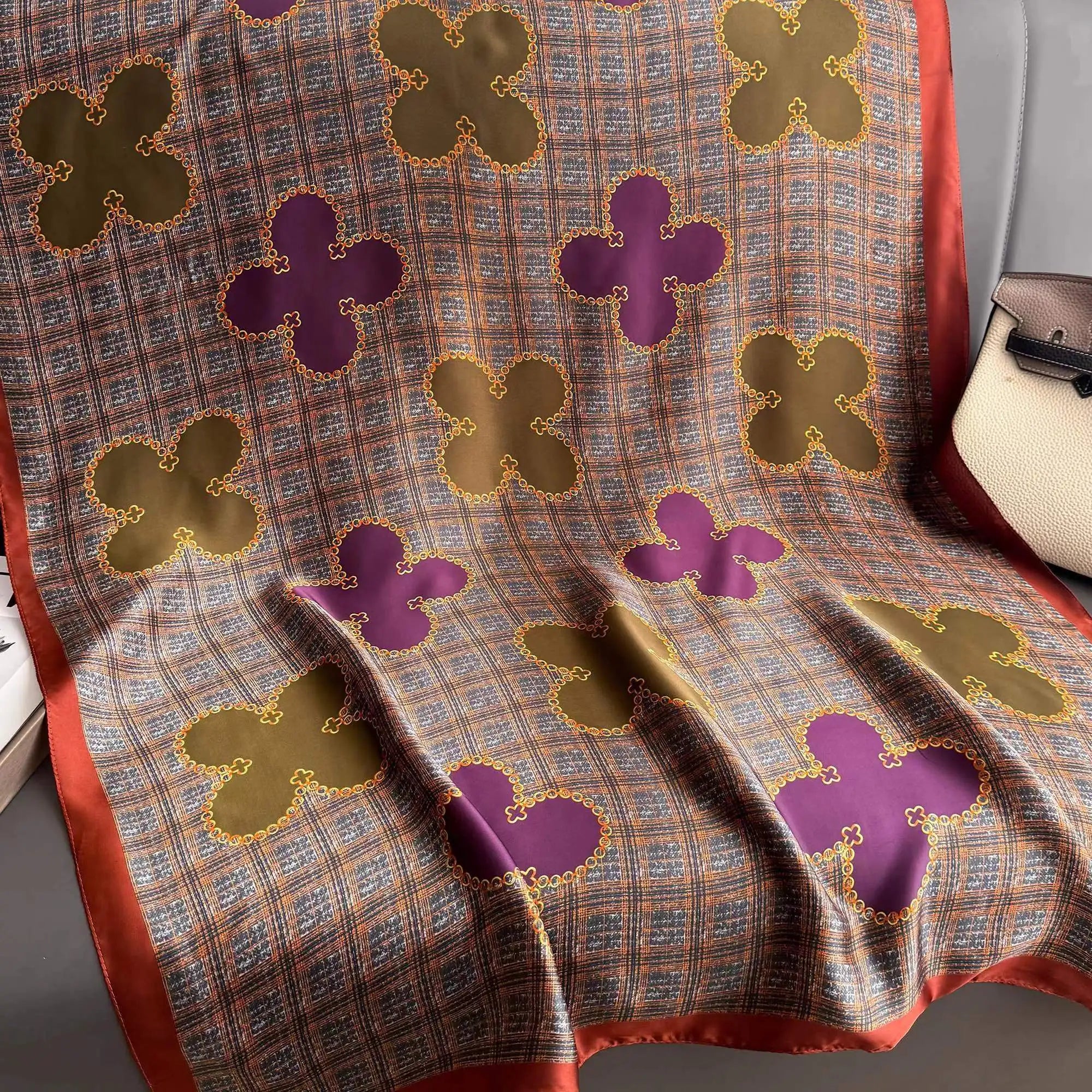 Spring Scarf Women's Luxury Design Polyester Material Soft Shawl Beach Scarf