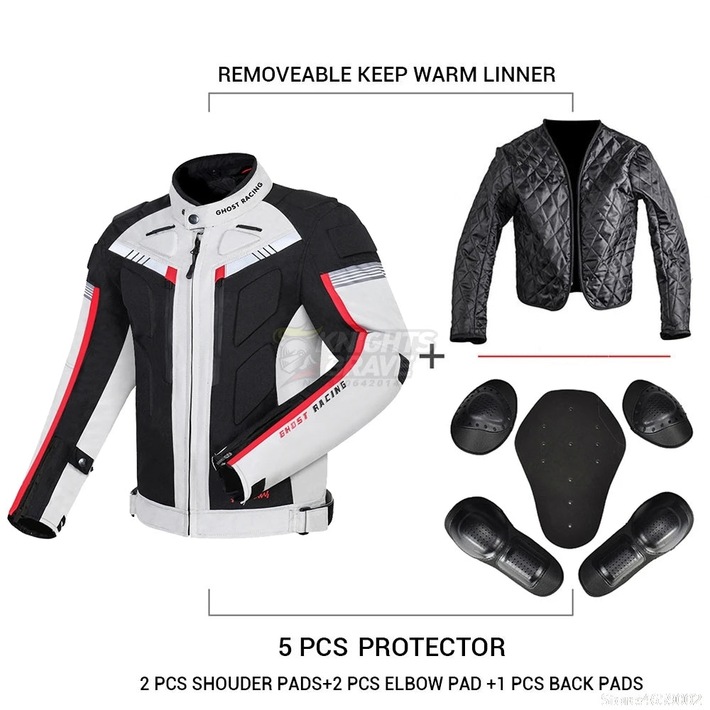 Motorcycle Jacket Cold Proof Waterproof Motocross Jacket for Men Chaqueta Moto Protective Gear Motorbike Riding Clothing