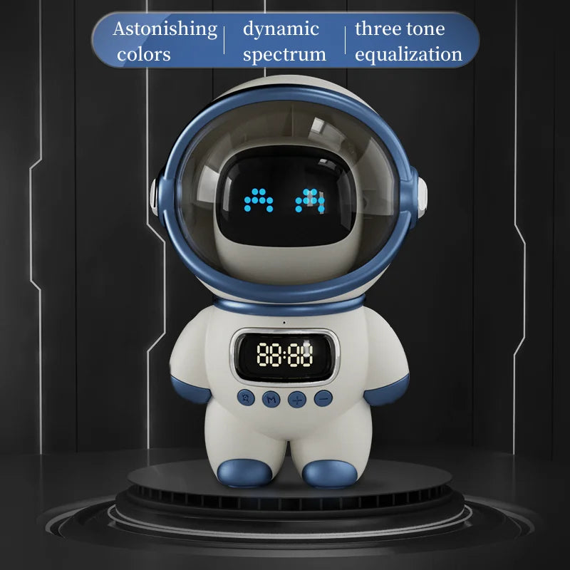Smart Astronaut Bluetooth Speaker with Night Light, FM Radio, Portable Wireless Subwoofer Speaker