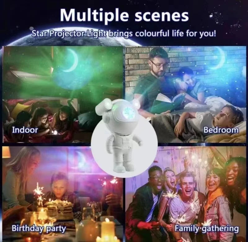 Astronaut Star Projector with Hi-Fi Bluetooth Speaker – Aesthetic Room Decor & Gaming Lights