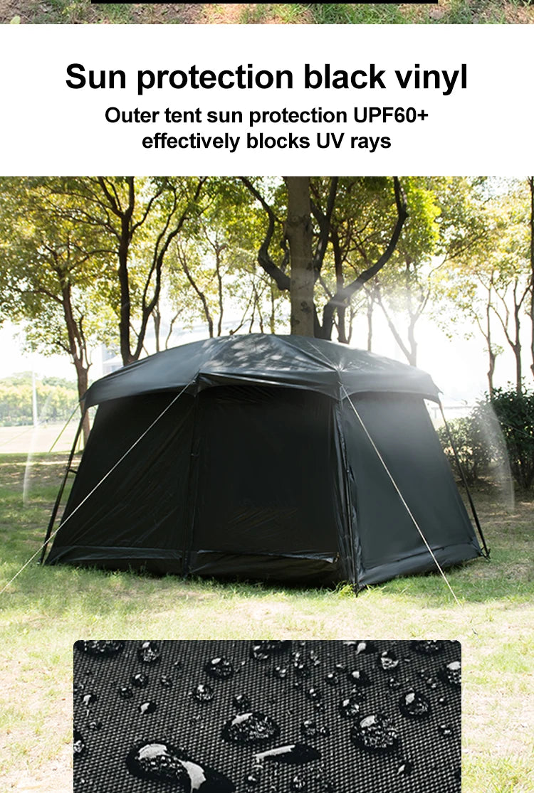 Large Camping Tent For 8 To 12 Person Two Room Waterproof Windproof Outdoor Family Tent With Rainfly Instant Cabin Use