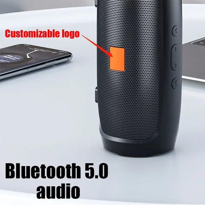 Portable Bluetooth Subwoofer – Wireless Waterproof Loudspeaker with TF Card & FM Support