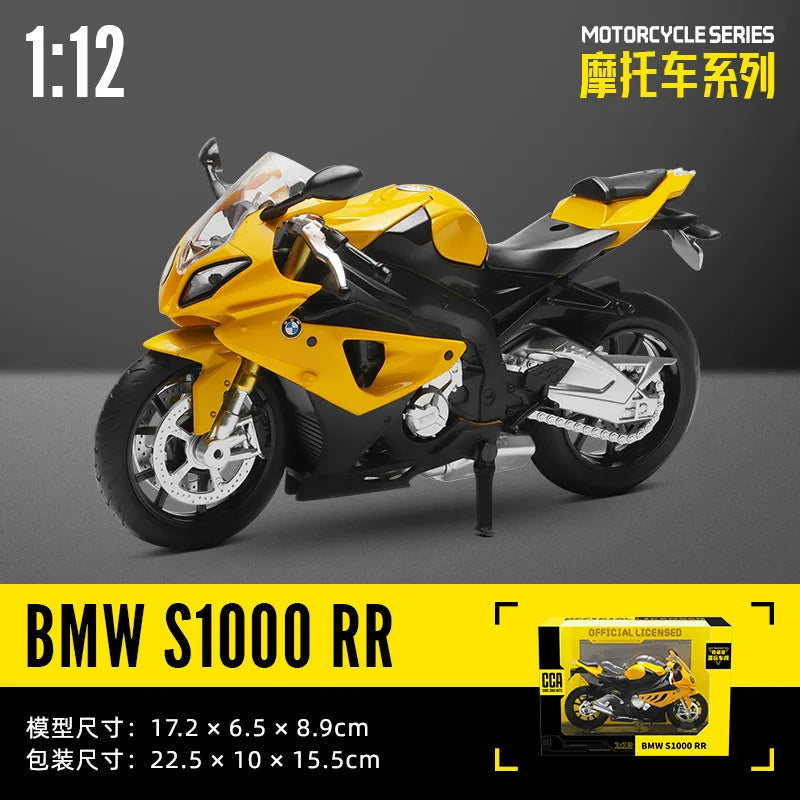 MSZ CCA 1:12 SUZUK GSX-R1000 with base alloy die-cast car motorcycle model, toy gift giving, die-cast static motorcycle model
