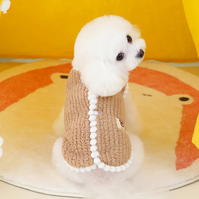 Soft Dog Cat Jacket Vest Winter Dogs Clothes Teddy Chihuahua Coat French Bulldog Apparel for Small Mid Dogs Puppy Warm Clothing - trendingshoping.com