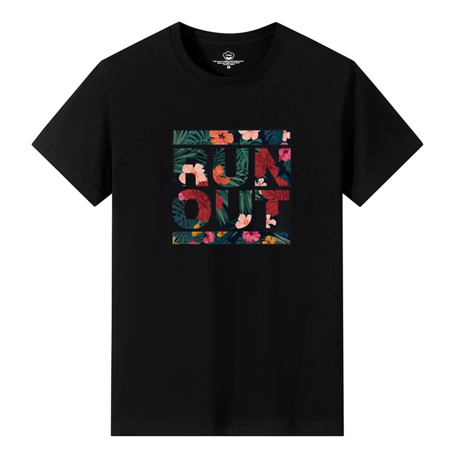 T Shirts Men Short New Fashion 2025 O-Neck Slim Black Sleeve Clothing Casual Style M-6XL