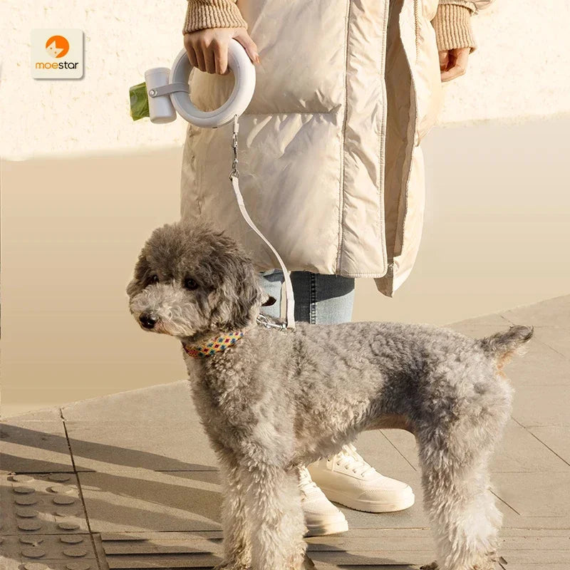 Pet Leash Poop Bag Dispenser Extension Belt with Bags