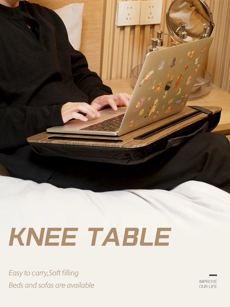 Laptop Desk Lazy Person Laptop Desk Portable With Handheld Ipad Slot Phone Slot Suitable For Bed Sofa Car - trendingshoping.com